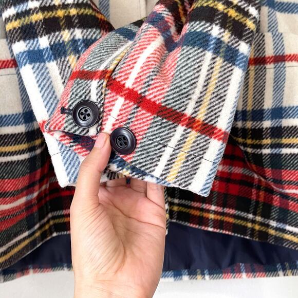 THE GREAT. Woodsy Plaid Cabinmate Toggle Wool Blend Coat Jacket Size 1/S - Picture 9 of 16